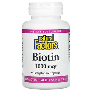 Natural Factors, Biotina, 1000 mcg, 90 cápsulas vegetales