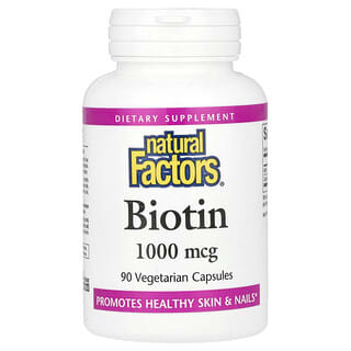 Natural Factors, Biotin, 1.000 mcg, 90 vegetarische Kapseln