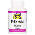 Natural Factors, Folic Acid, 400 mcg, 90 Tablets