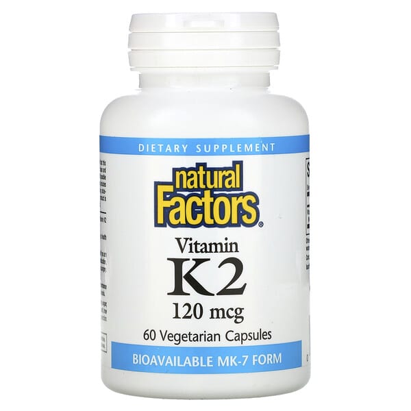 Natural Factors‏, فيتامين ك2، 100 مكجم، 60 كبسولة نباتية