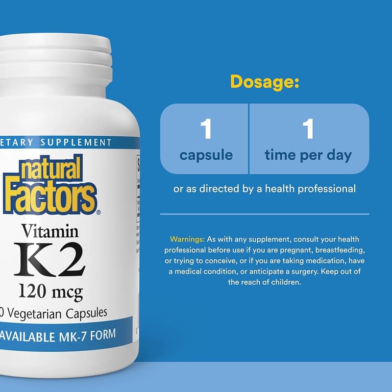 ビタミンK、120mcg、ベジカプセル60粒