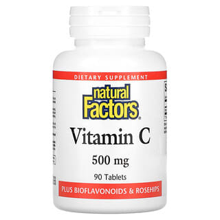 Natural Factors, Vitamine C, 500 mg, 90 comprimés