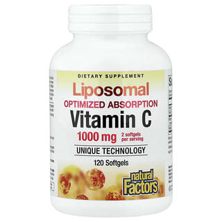 Natural Factors, Vitamine C, 120 capsules à enveloppe molle (500 mg pièce)