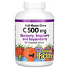 Natural Factors, Fruit-Flavor Chew Vitamin C, Blueberry, Raspberry and Boysenberry, 500 mg, 180 Chewable Wafers