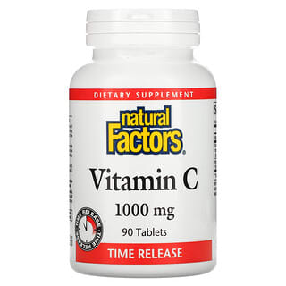 Natural Factors, витамин C, медленное высвобождение, 1000 мг, 90 таблеток