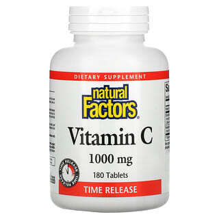 Natural Factors, вітамін C, з повільним вивільненням, 1000 мг, 180 таблеток