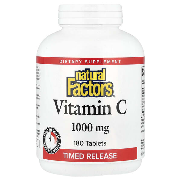Vitamin C, Time Release, 1,000 mg, 180 Tablets