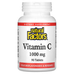 Natural Factors, витамин C с биофлавоноидами и шиповником, 1000 мг, 90 таблеток