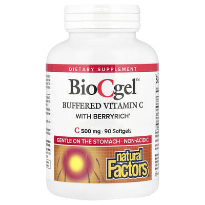 Natural Factors, BioCgel™, Buffered Vitamin C + BerryRich®, 90 Softgels