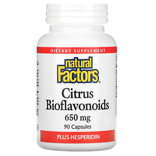 Natural Factors, Citrus Bioflavonoids Plus Hesperidin, Bioflavonoide aus Zitrusfrüchten plus Hesperidin, 650 mg, 90 Kapseln