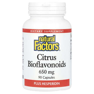 Natural Factors, Bioflavonoides Cítricos e Hesperidina, 650 mg, 90 Cápsulas