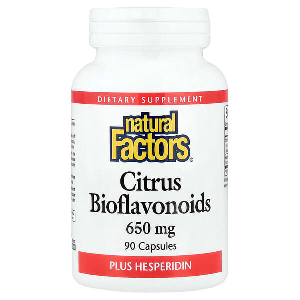 Natural Factors, 柑橘生物類黃酮 + 橙皮苷膠囊，650 毫克，90 粒裝