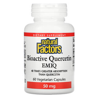 Natural Factors, Quercetina Bioativa EMIQ, 50 mg, 60 Cápsula Vegetariana