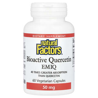 Natural Factors, Bioactive Quercetin EMIQ, 50 mg, 60 Vegetarian Capsule