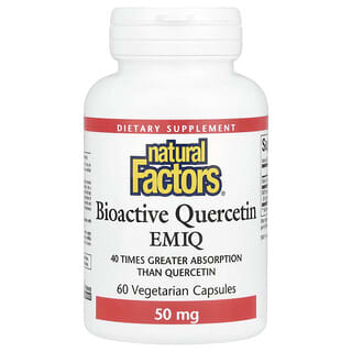 Natural Factors, EMIC, Quercetina bioactiva, 50 mg, 60 cápsulas vegetales