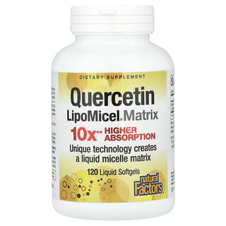 Natural Factors, Quercetin LipoMicel Matrix，120 粒液体软凝胶