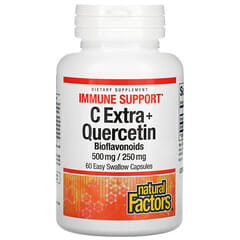 Natural Factors, C Extra с кверцетином, 60 капсул, которые легко глотать