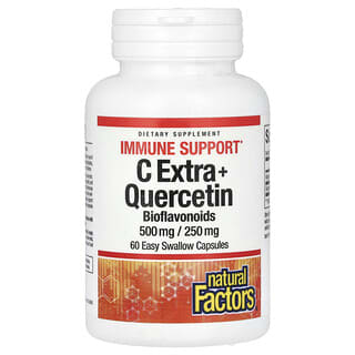 Natural Factors, C Extra + Quercetin, 500 mg/ 250 mg, 60 Easy Swallow Capsules
