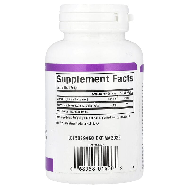 混合ビタミンE、134mg（200 IU）、ソフトジェル90粒