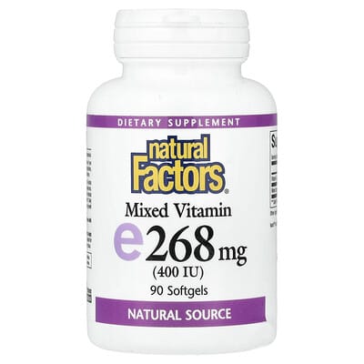 Natural Factors, Vitamin E Blend, 268 mg (400 IU), 90 Softgels