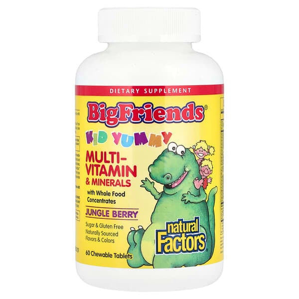 Big Friends®, Multi-Vitamin & Minerals, Jungle Berry, 60 Chewable Tablets