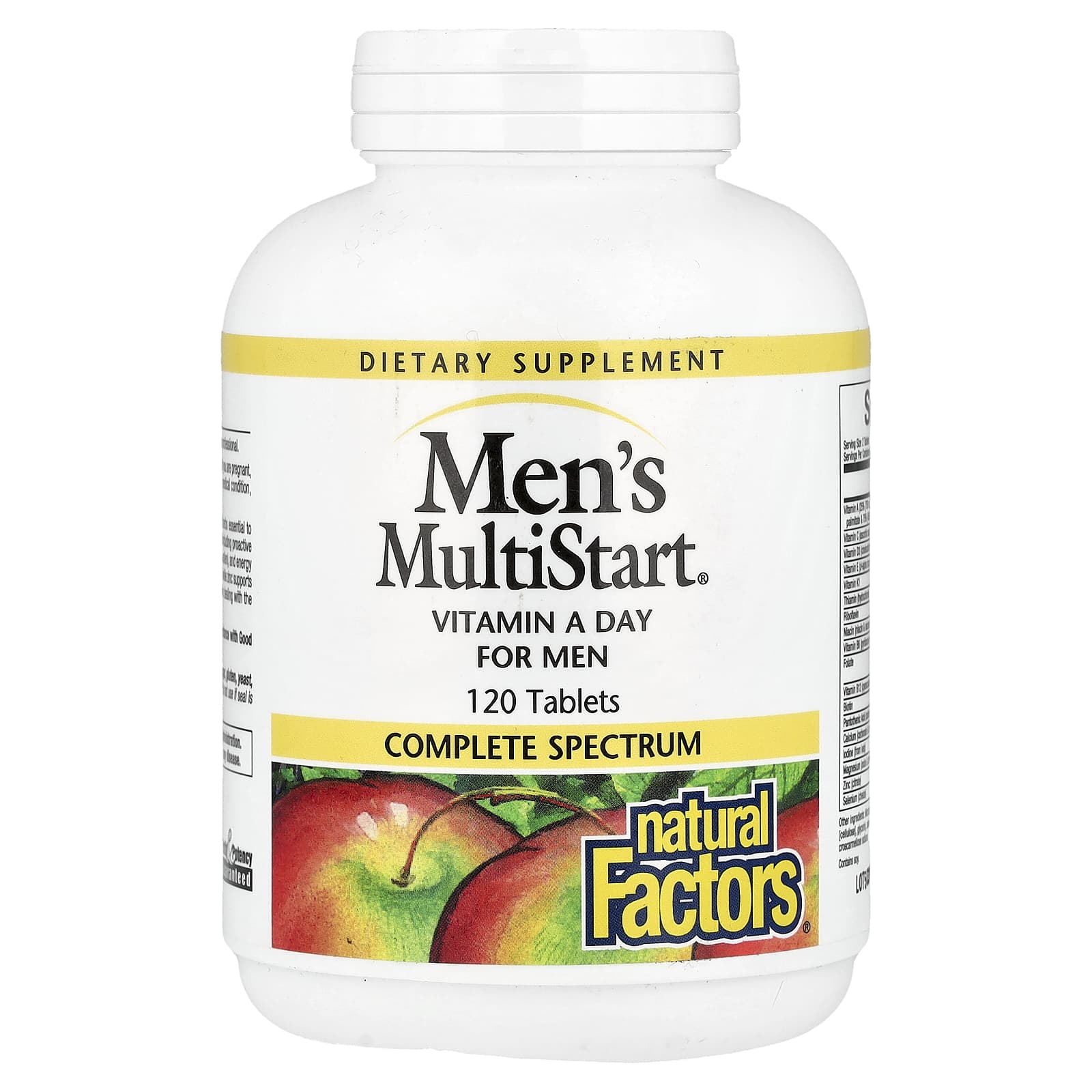 Natural Factors Men's MultiStart, Vitamin A Day For Men – 120 comprimés de Natural Factors