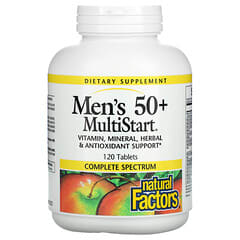 Natural Factors, Men's 50+ MultiStart, Multivitamine für Männer ab 50, 120 Tabletten
