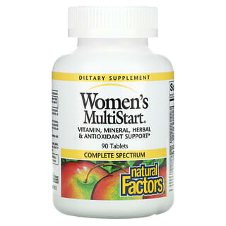 Natural Factors, MultiStart para mujeres, 90 comprimidos