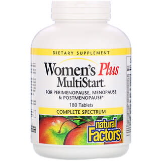 Natural Factors, Plus MultiStart para mujeres, 180 comprimidos
