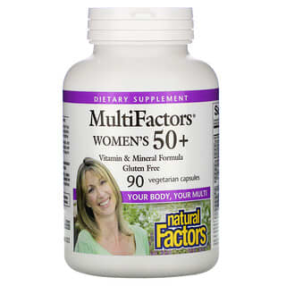 Natural Factors, MultiFactors, Mulheres com mais de 50 anos, 90 Cápsulas Vegetarianas
