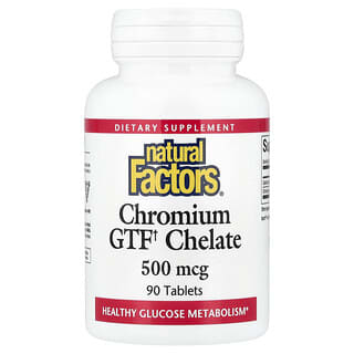 Natural Factors, Cromo GTF Quelato, 90 Comprimidos
