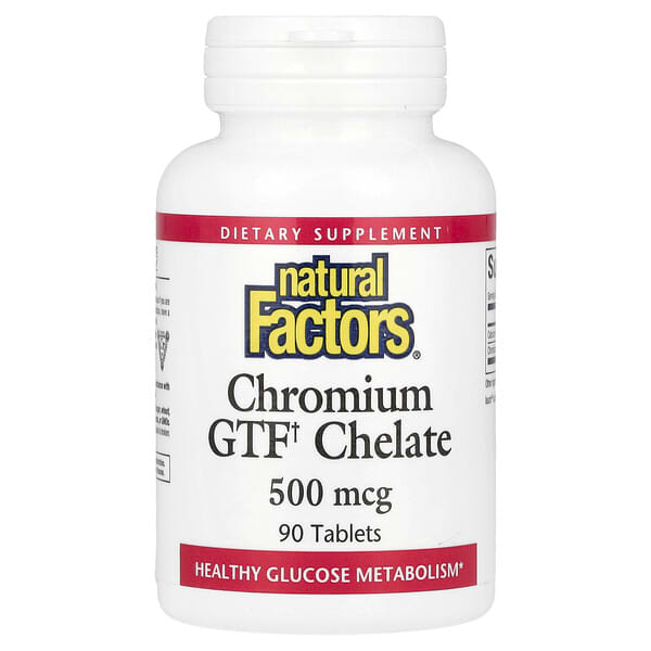 Natural Factors, 鉻 GTF 螯合物，500 微克，90 片