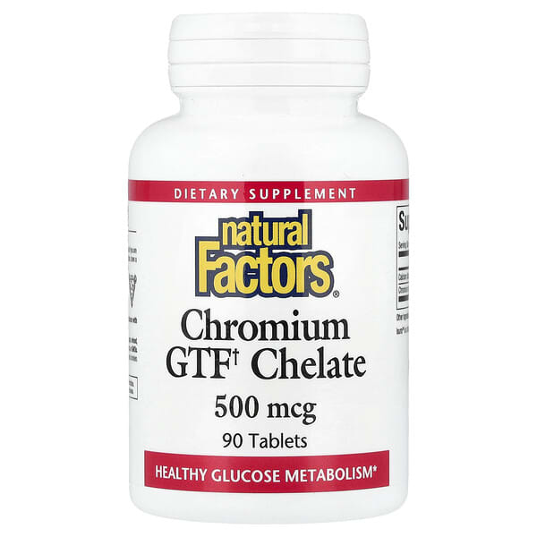 Natural Factors, Chromium GTF Chelate, 90 Tablets — product photo 1