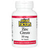 Natural Factors, Zinc Citrate, 50 mg, 90 Tablets