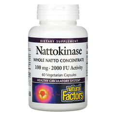Natural Factors, Natokinasa, 100 mg, 60 cápsulas vegetales