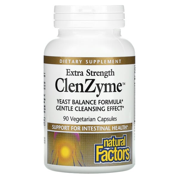 Natural Factors, Extra Strength ClenZyme（エクストラストレングス クレンザイム）、ベジカプセル90粒