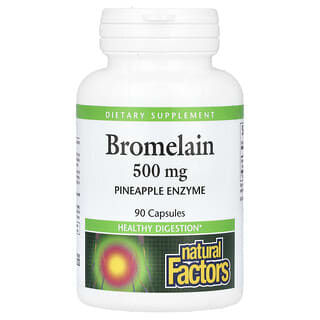 Natural Factors, Bromelaína, 500 mg, 90 cápsulas