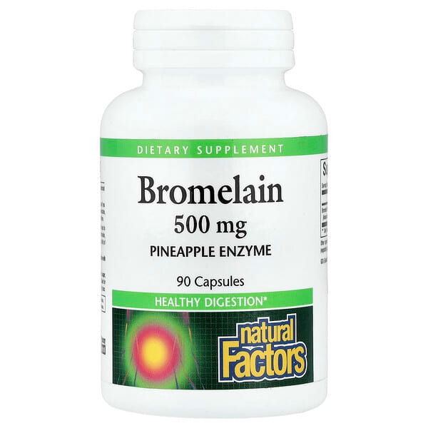 Natural Factors, Bromelain, 500 mg, 90 Capsules — product photo 1