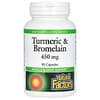 Turmeric & Bromelain, (Cúrcuma y Bromelina) 450 mg, 90 cápsulas