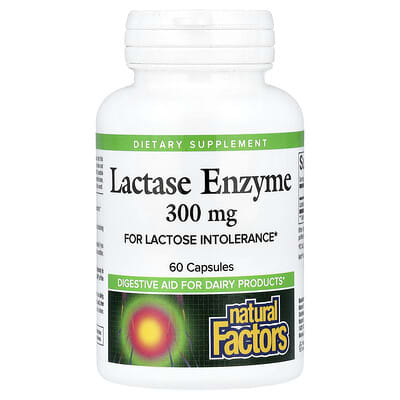 Natural Factors, Lactase Enzyme, 300 mg, 60 Capsules