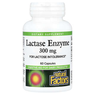 Natural Factors, Lactase Enzyme, 300 mg, 60 Capsules