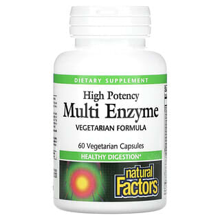Natural Factors‏, High Potency Multi Enzyme, 60 Vegetarian Capsules