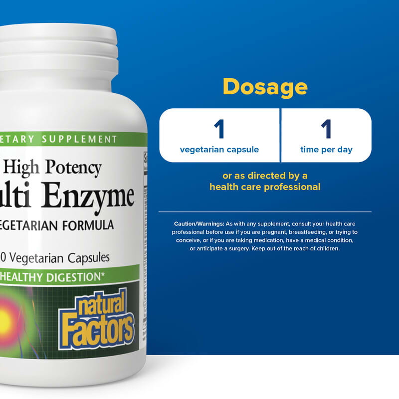マルチ酵素、High Potency、ベジカプセル60粒