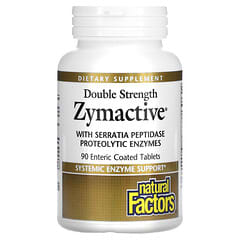 Natural Factors, Zymactive, подвійна сила, 90 таблеток, вкритих кишковорозчинною оболонкою