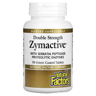 Natural Factors, Zymactive, Double Strength, 90 Enteric Coated Tablets