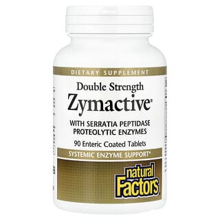 Natural Factors, Zymactive, 더블 스트렝스, 장용성 코팅 타블렛 90정