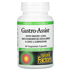 Natural Factors, Gastro-Assist з мастиковою смолою, сахароміцетами буларді (Saccharomyces boulardii) та цинк-L-карнозином, 60 вегетаріанських капсул