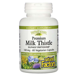 Natural Factors, Premium Milk Thistle, 160 mg, 60 Vegetarian Capsules