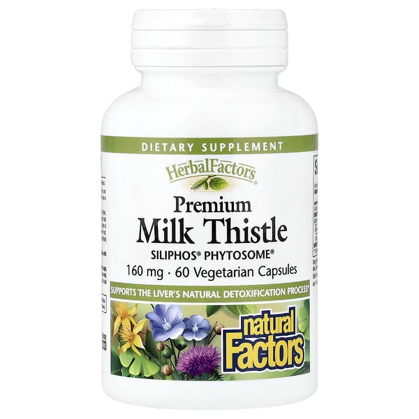 Herbal Factors®, Premium Milk Thistle, 160 mg, 60 Vegetarian Capsules