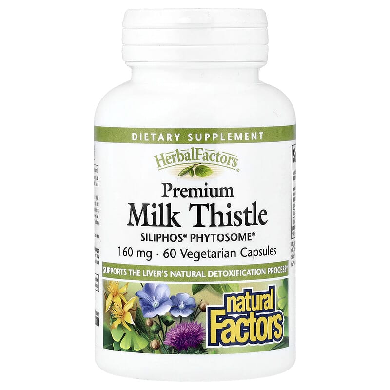 United Arab Emirates product data sample: Herbal Factors®, Premium Milk Thistle, 160 mg, 60 Vegetarian Capsules